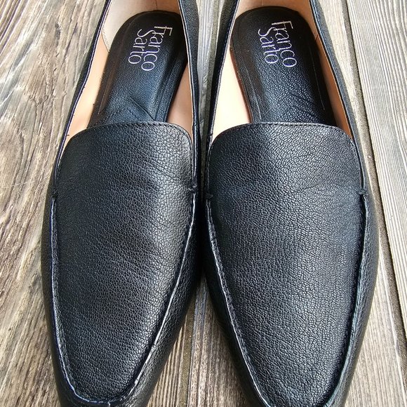 Franco Sarto Belamour Slip On Leather Loafers Shoes Flats Size US 7 Pointed Toe - Picture 4 of 11